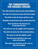 "Ten Commandments for Handbell Ringers" Poster