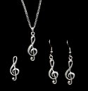 Treble Clef Jewelry in Pewter